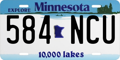 MN license plate 584NCU