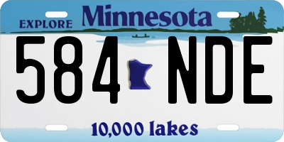 MN license plate 584NDE