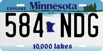 MN license plate 584NDG