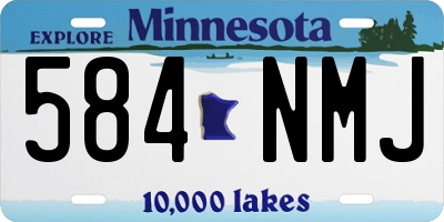 MN license plate 584NMJ