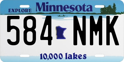 MN license plate 584NMK