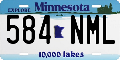 MN license plate 584NML