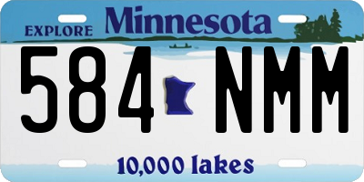 MN license plate 584NMM