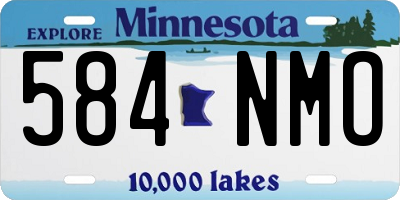 MN license plate 584NMO
