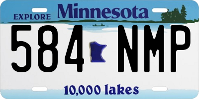 MN license plate 584NMP