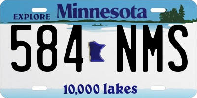 MN license plate 584NMS
