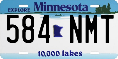 MN license plate 584NMT