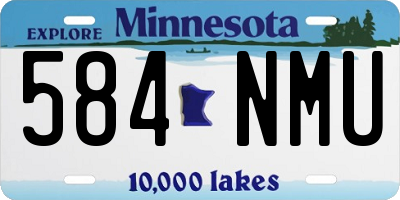 MN license plate 584NMU