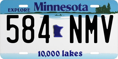 MN license plate 584NMV