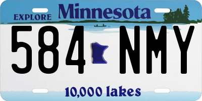 MN license plate 584NMY