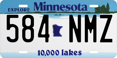 MN license plate 584NMZ