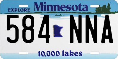MN license plate 584NNA