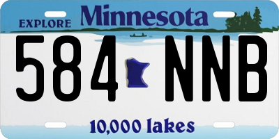 MN license plate 584NNB