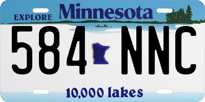 MN license plate 584NNC
