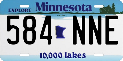 MN license plate 584NNE