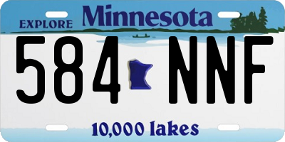 MN license plate 584NNF