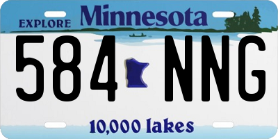 MN license plate 584NNG