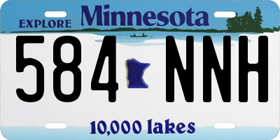 MN license plate 584NNH