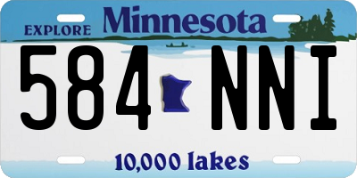 MN license plate 584NNI