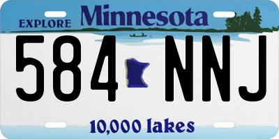 MN license plate 584NNJ