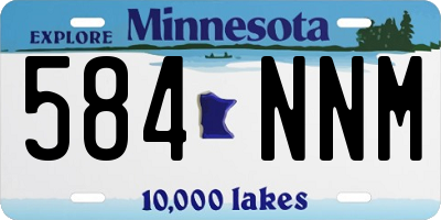 MN license plate 584NNM