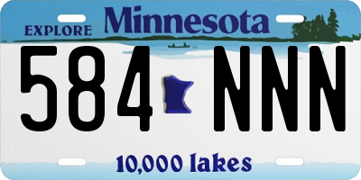 MN license plate 584NNN