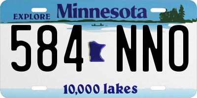 MN license plate 584NNO