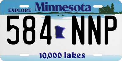 MN license plate 584NNP