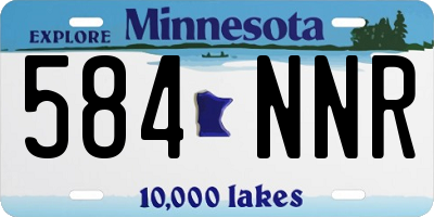 MN license plate 584NNR