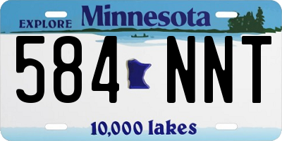 MN license plate 584NNT