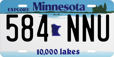 MN license plate 584NNU