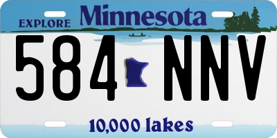 MN license plate 584NNV