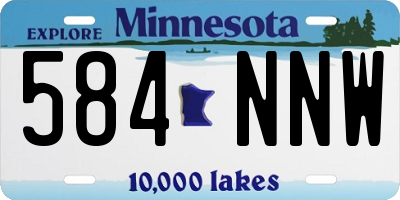 MN license plate 584NNW