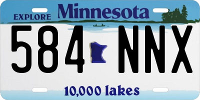 MN license plate 584NNX