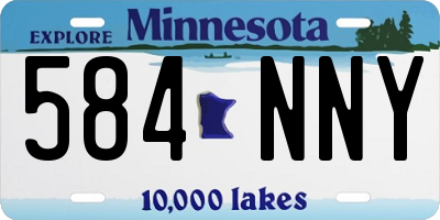 MN license plate 584NNY