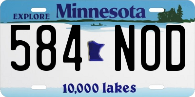 MN license plate 584NOD