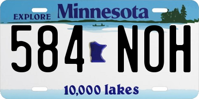 MN license plate 584NOH