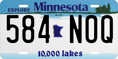 MN license plate 584NOQ