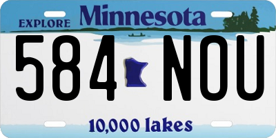 MN license plate 584NOU