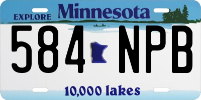 MN license plate 584NPB