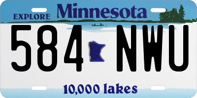 MN license plate 584NWU