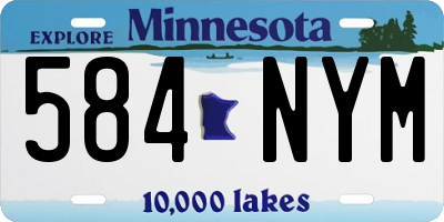 MN license plate 584NYM