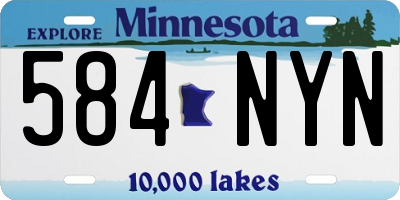 MN license plate 584NYN