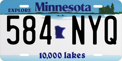 MN license plate 584NYQ
