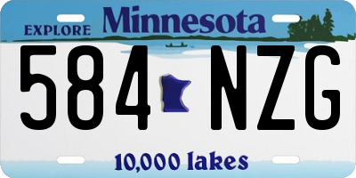 MN license plate 584NZG