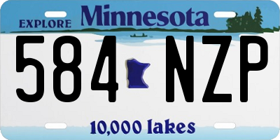 MN license plate 584NZP