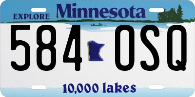 MN license plate 584OSQ
