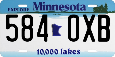 MN license plate 584OXB