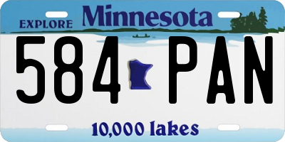MN license plate 584PAN