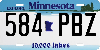 MN license plate 584PBZ